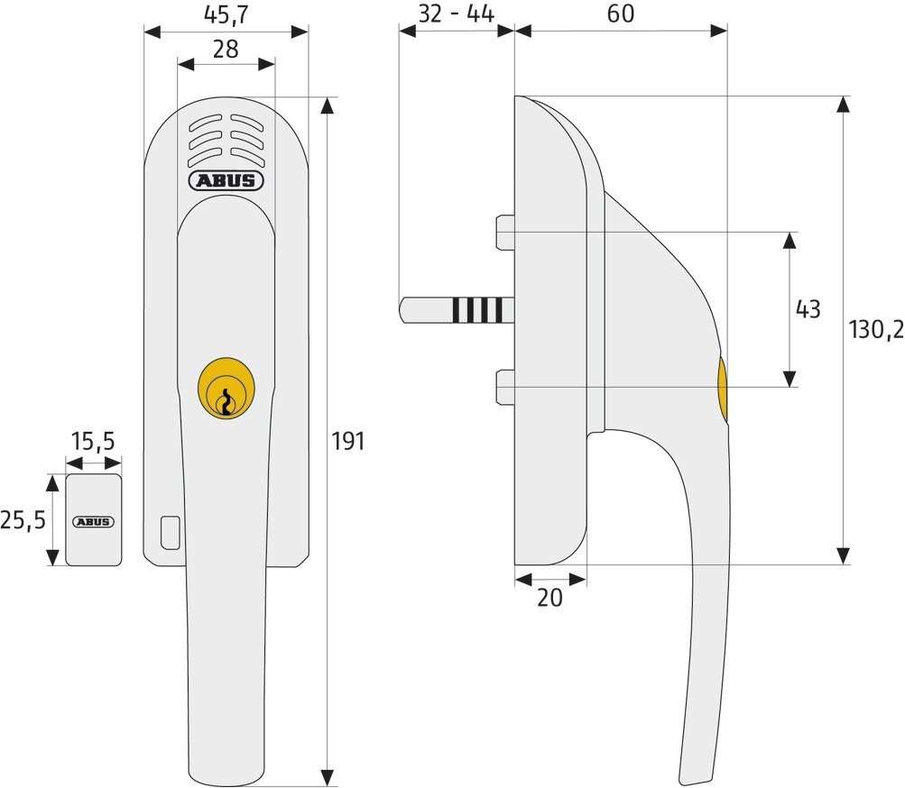 ABUS Trigger Alpha 335 Motorradschloss Gelb – Einfache Handhabung Mit Push-Down-System, Inkl. Memory Cable